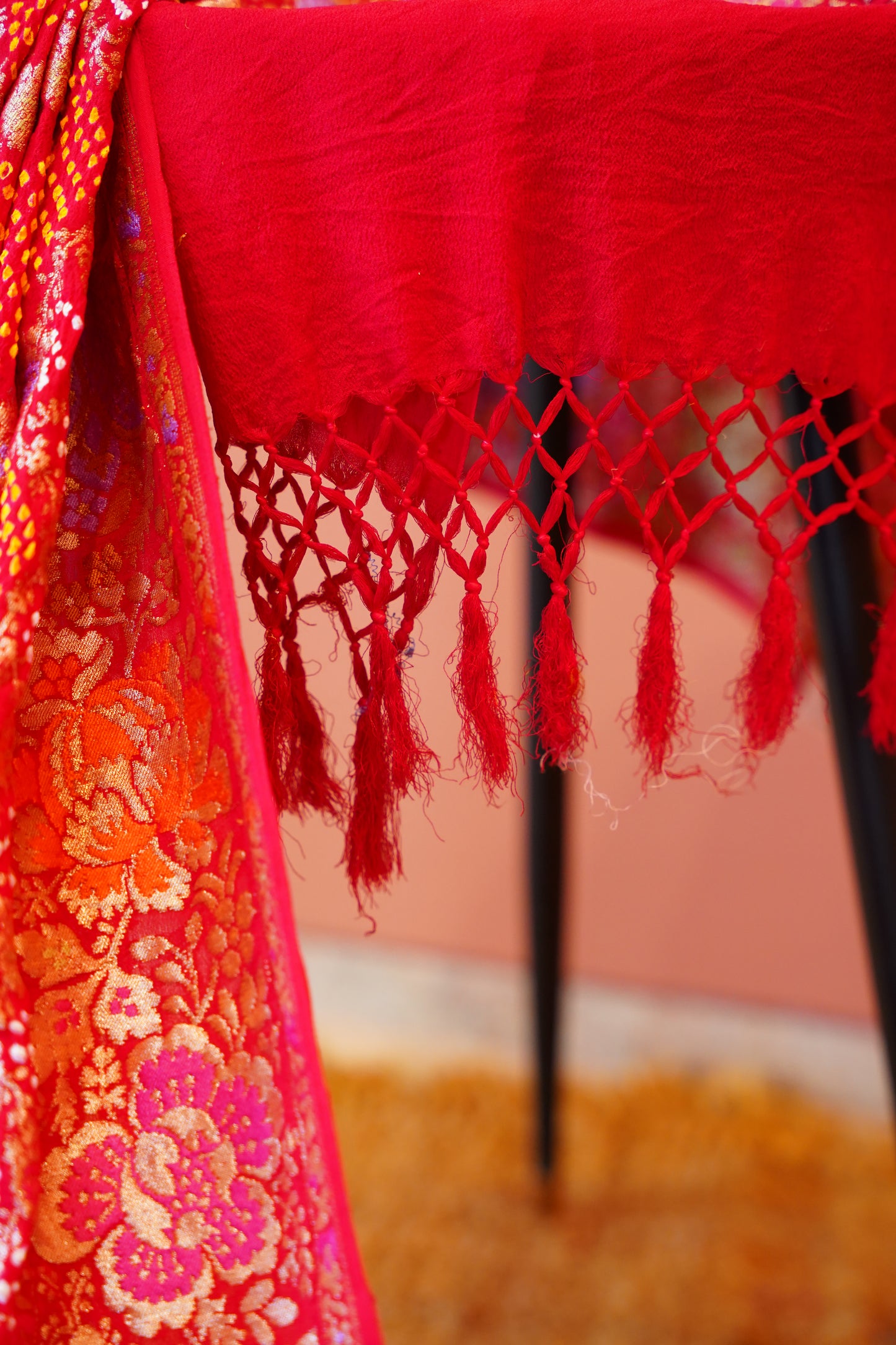 Crimson Heritage Bandhej Dupatta
