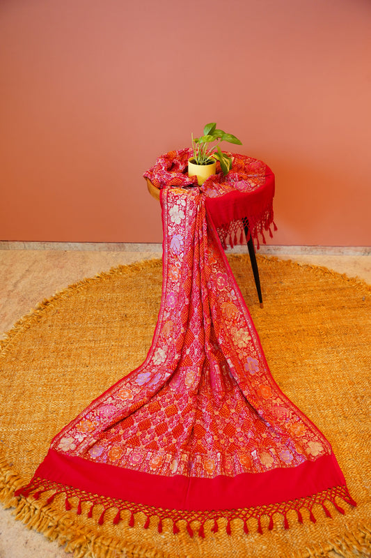 Crimson Heritage Bandhej Dupatta