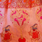 Red bandhej gharchola duppata