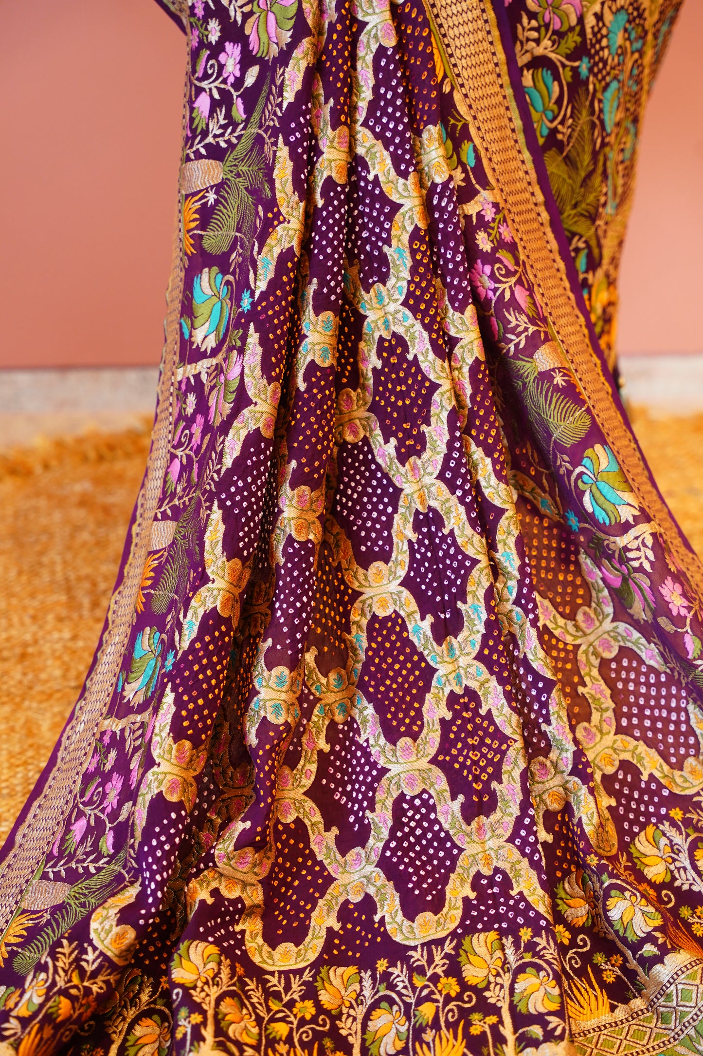 Violet Garden Bandhej Dupatta