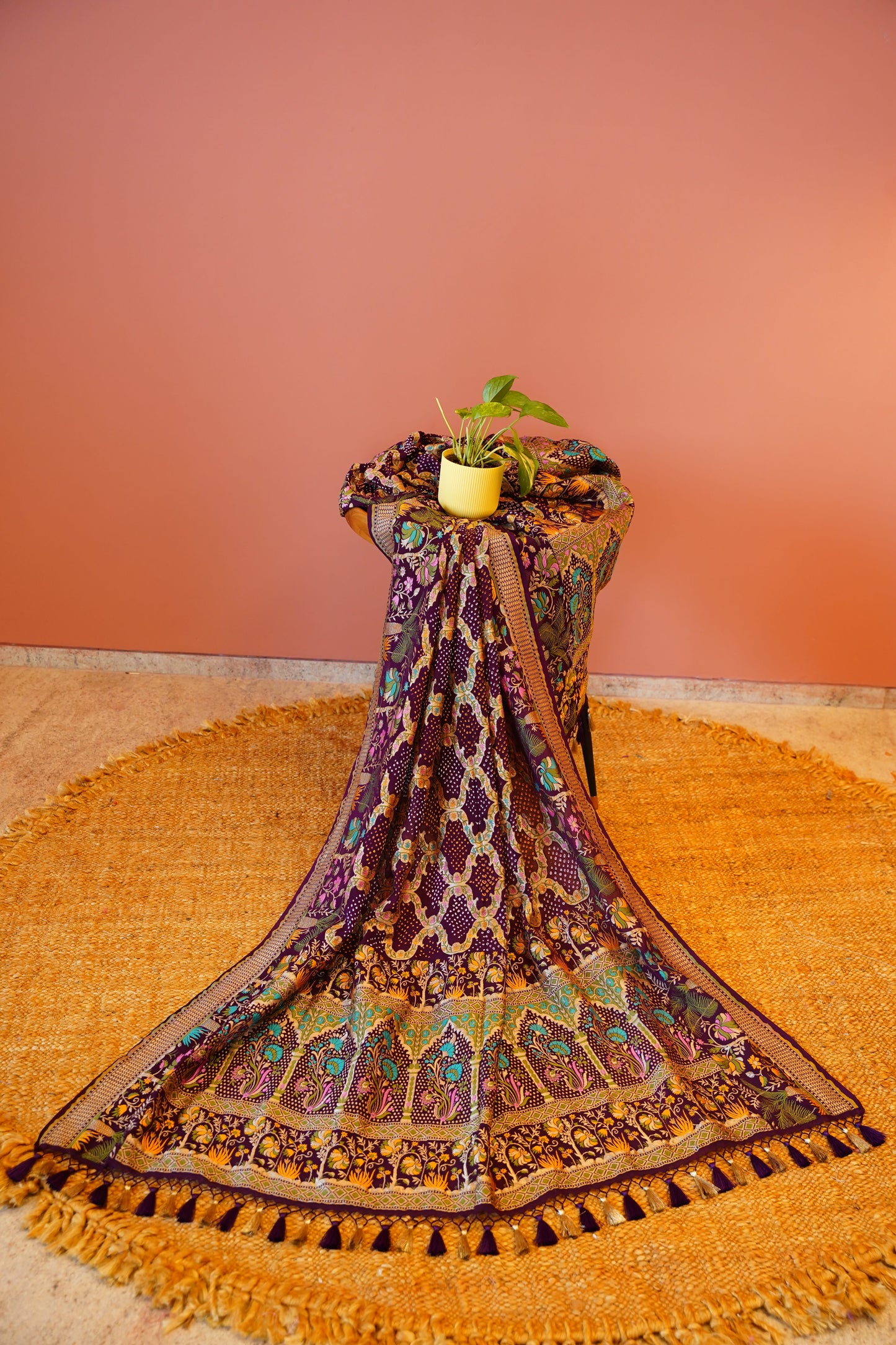 Violet Garden Bandhej Dupatta