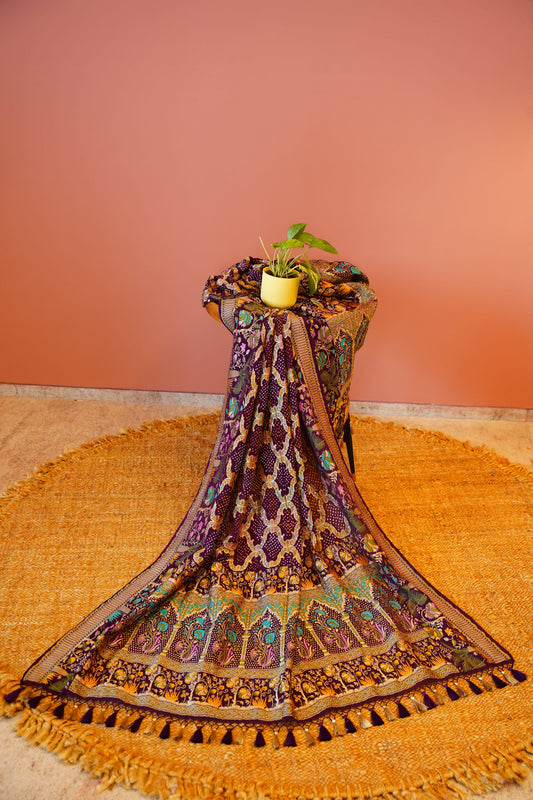 Violet Garden Bandhej Dupatta