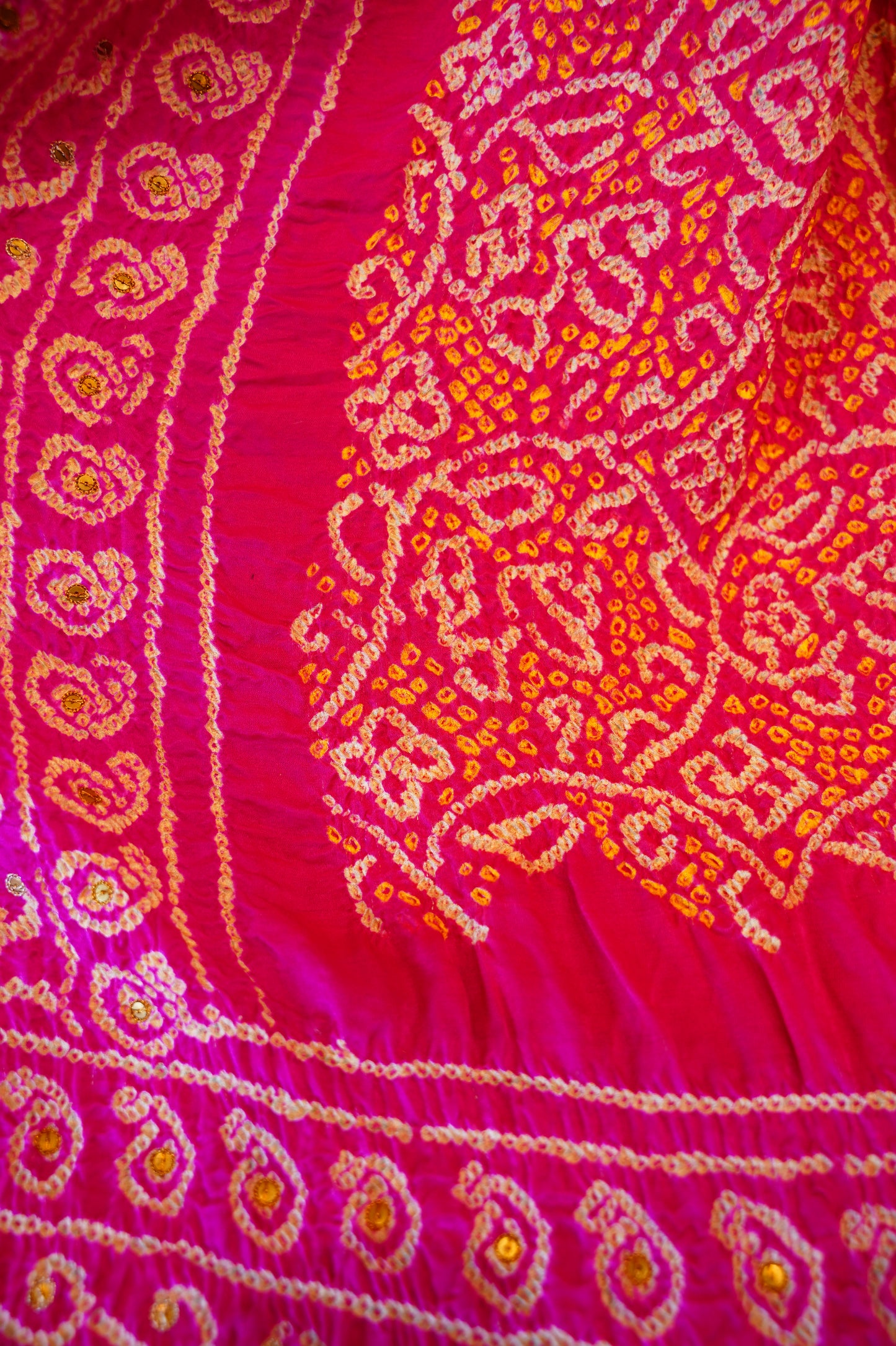 Pink Blossom Bandhej Dupatta