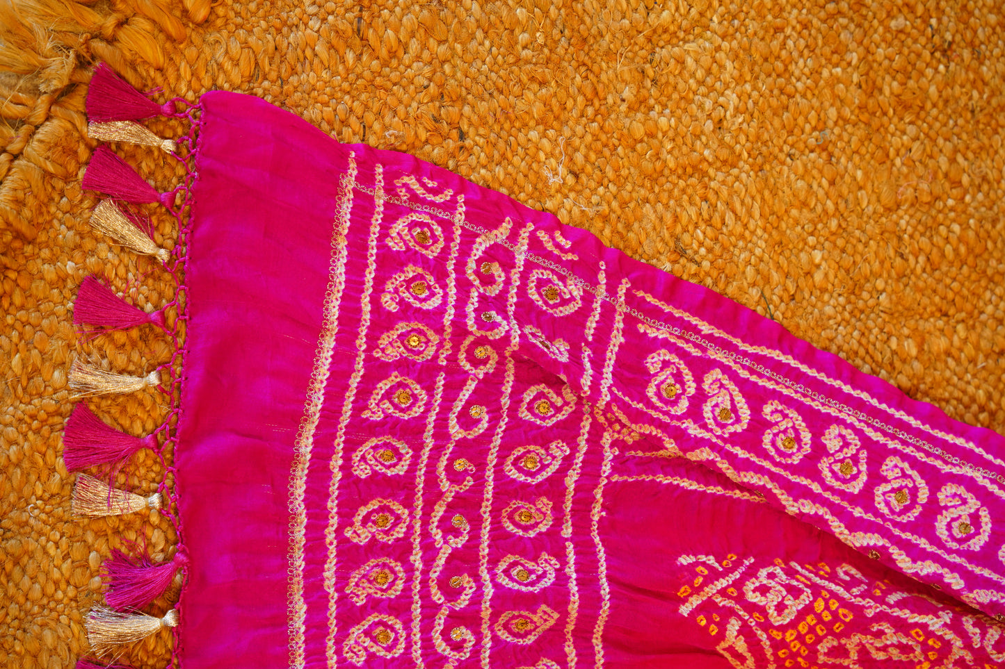 Rani Pink Bandhej Dupatta