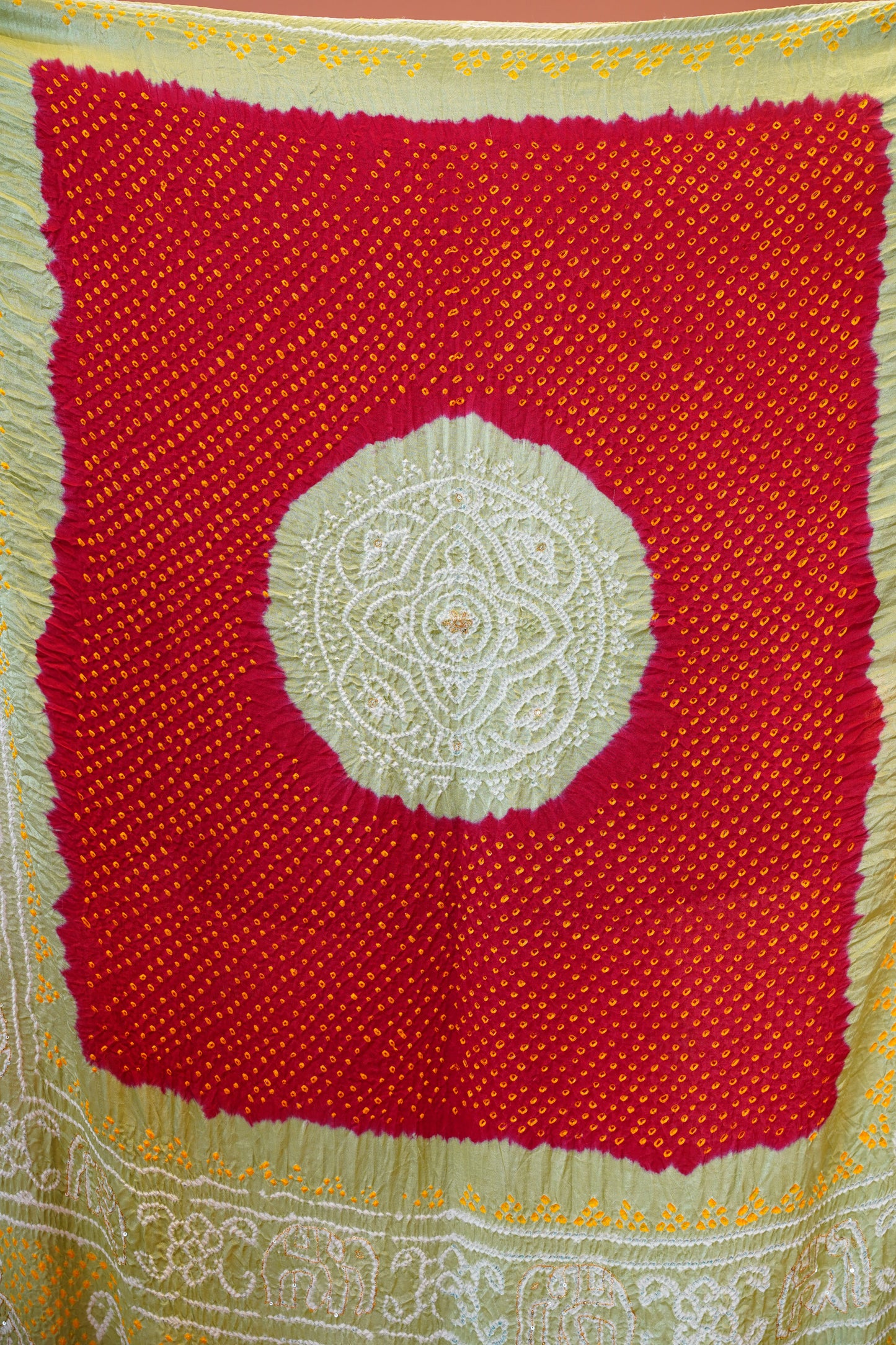 Mehendi Green Bandhej Dupatta