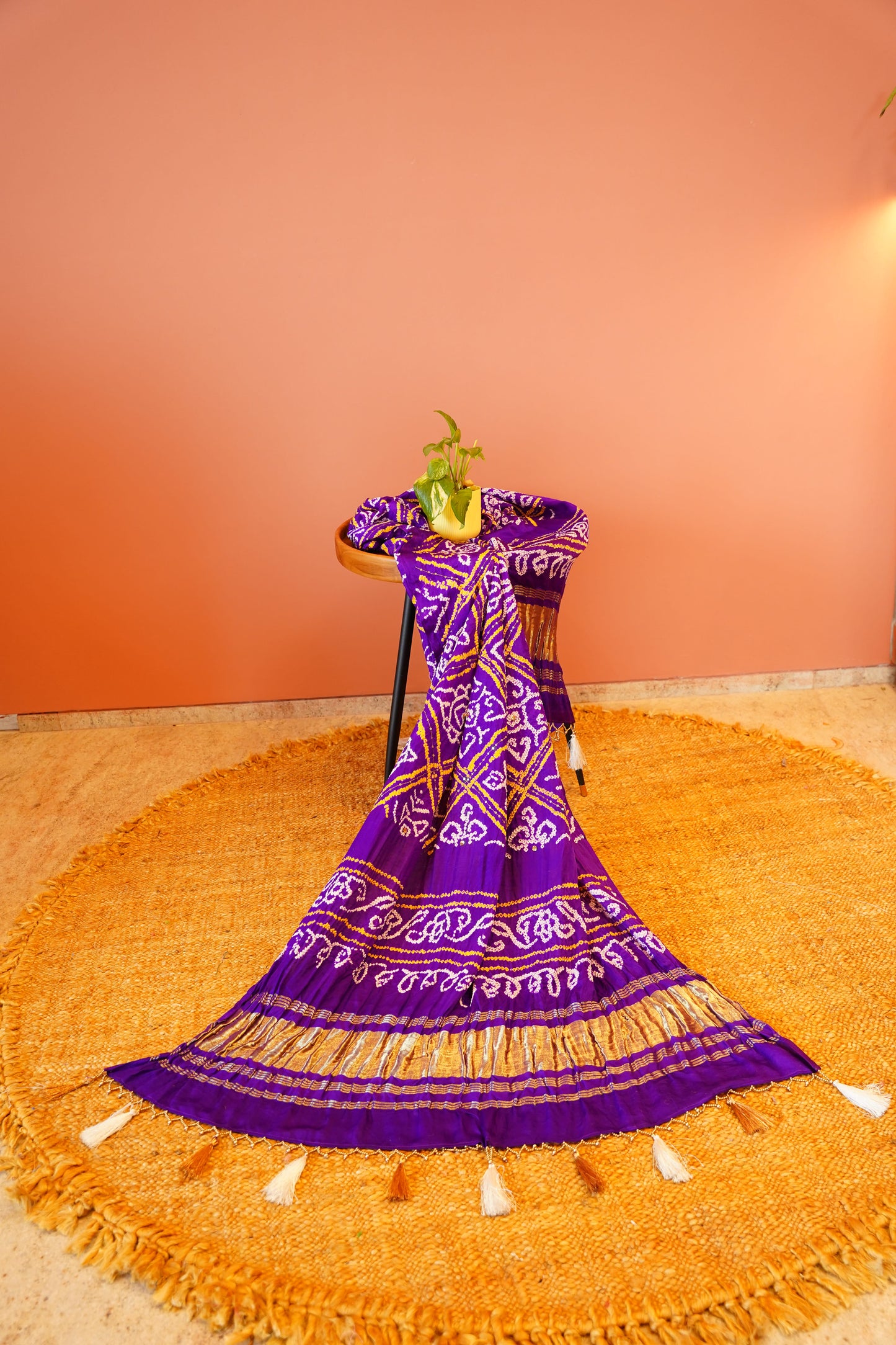 Royal Purple Bandhej Dupatta