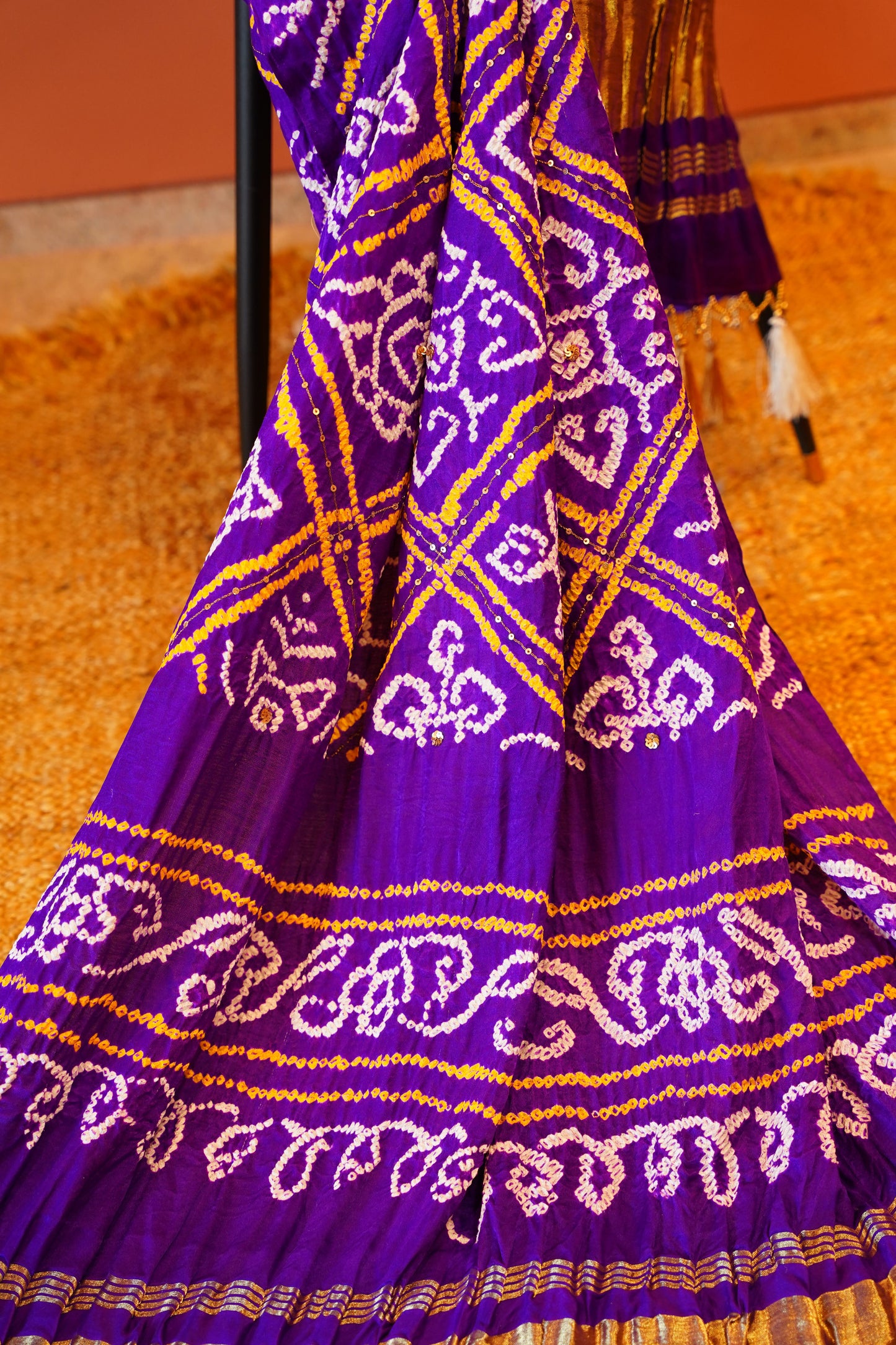 Royal Purple Bandhej Dupatta