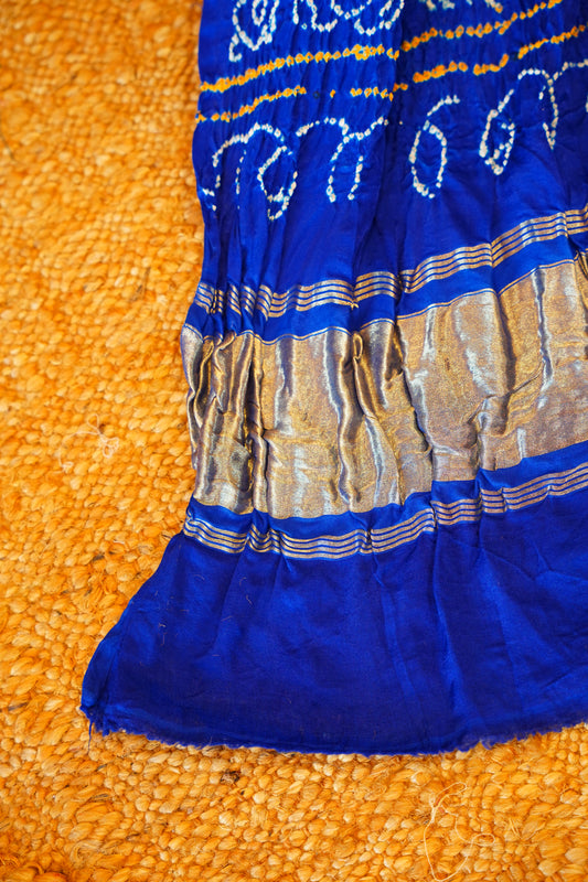 Azure Blue Bandhej Dupatta