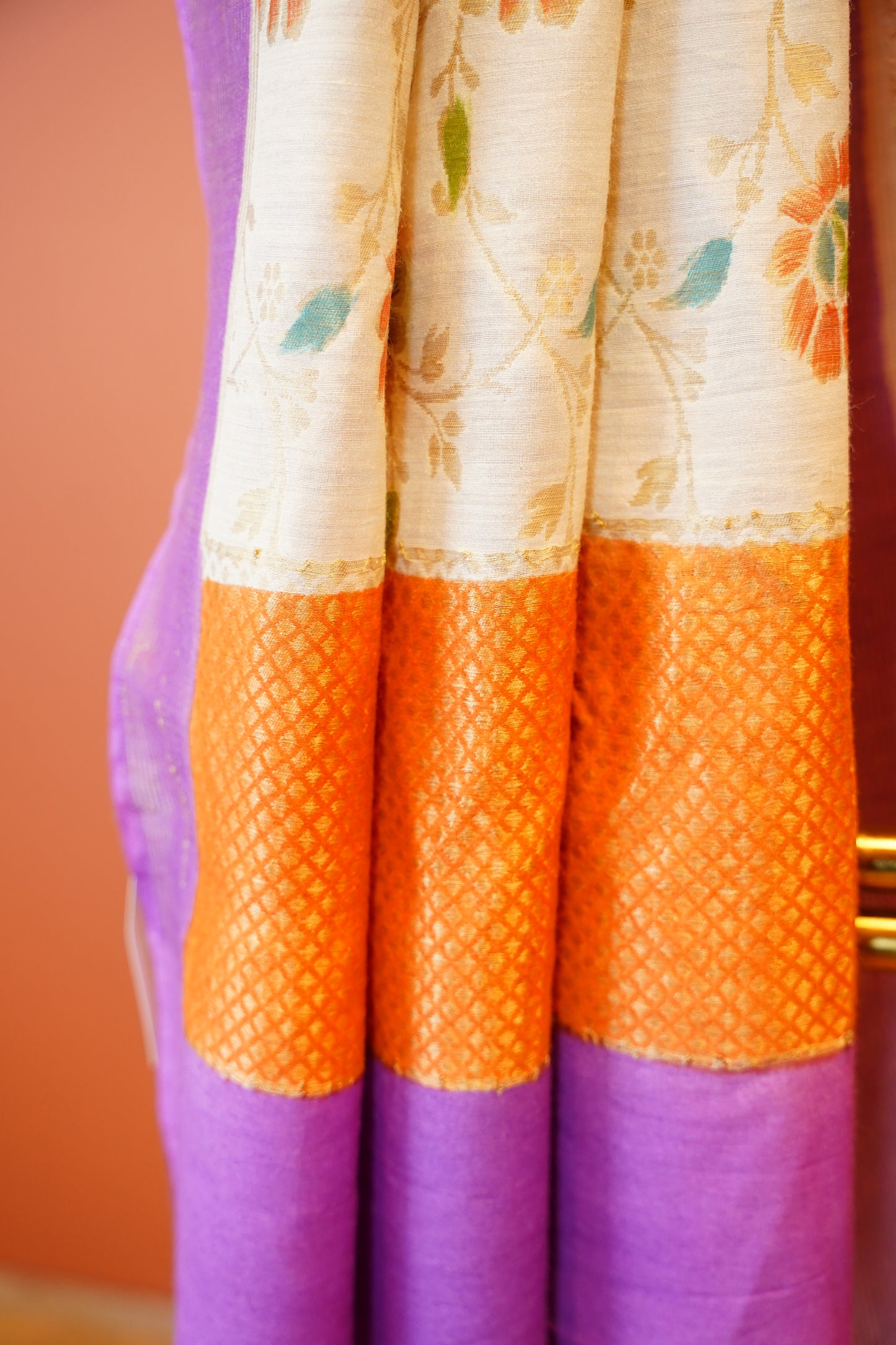 Lavender Bloom Munga Silk Dupatta