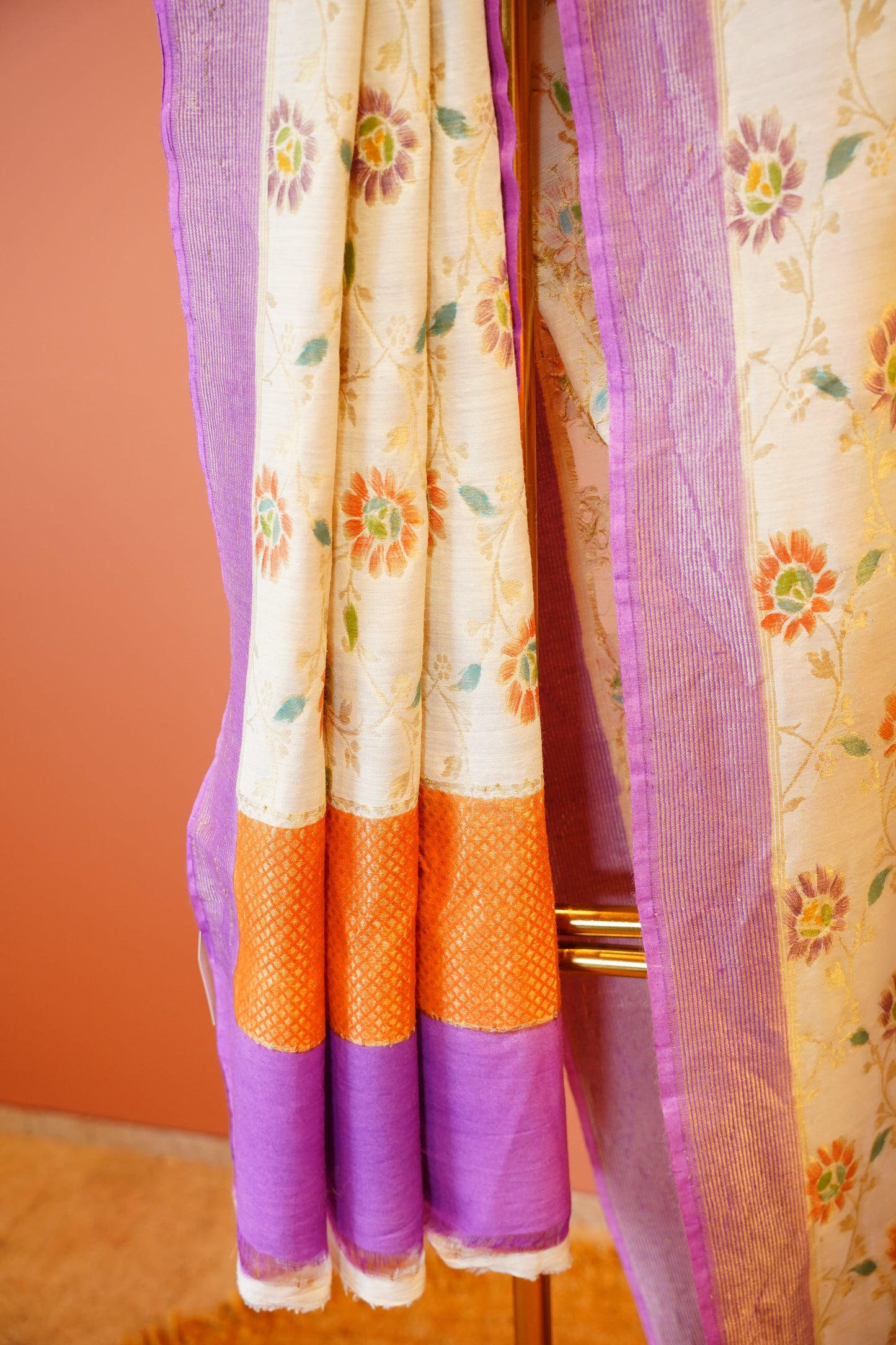 Lavender Bloom Munga Silk Dupatta
