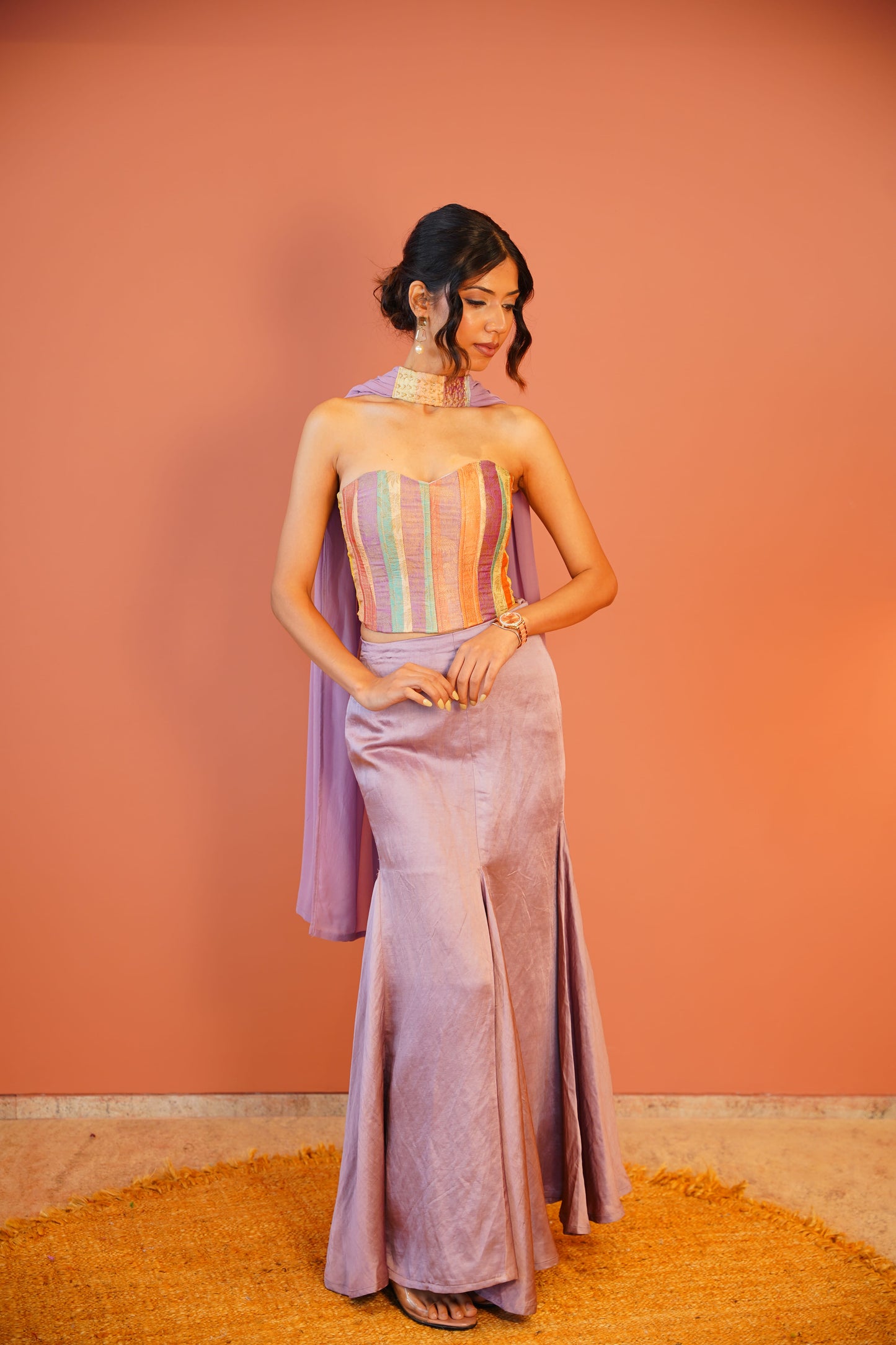 Lavender Banarasi Co-Ord Set