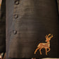 Midnight Black Raw Silk Safari Jacket