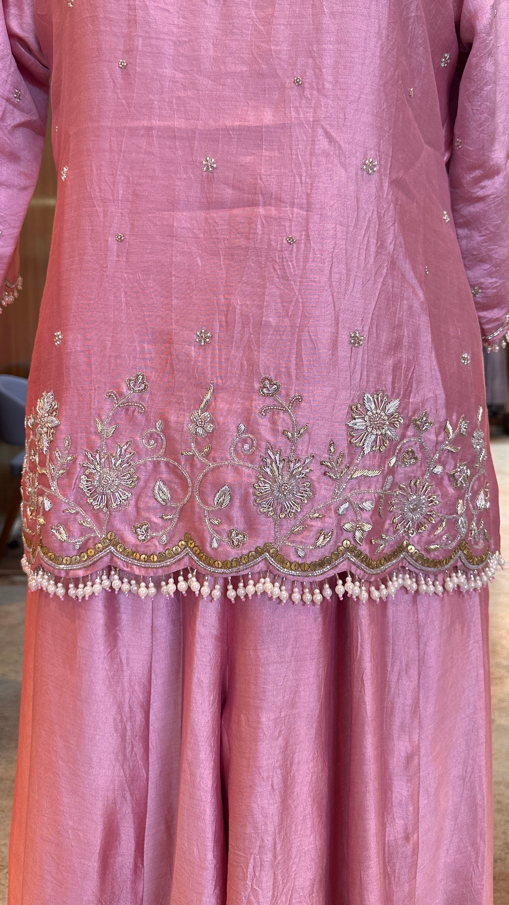 sharara set , pink sharara set