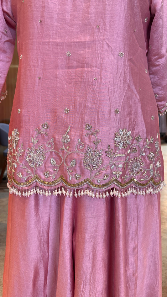 sharara set , pink sharara set