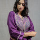 Royal Plum Semi Tussar Gown