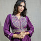 Royal Plum Semi Tussar Gown