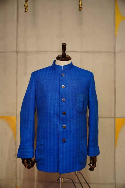 Royal Blue Tussar Heritage Jacket