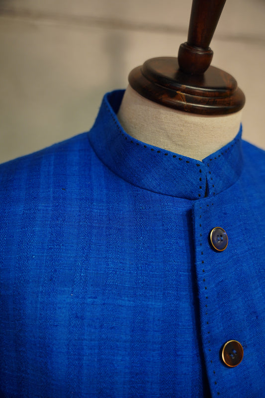 Royal Blue Tussar Heritage Jacket