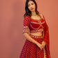 Rajwada maroon Silk Lehenga Set