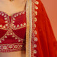 Rajwada maroon Silk Lehenga Set