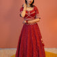 Rajwada maroon Silk Lehenga Set