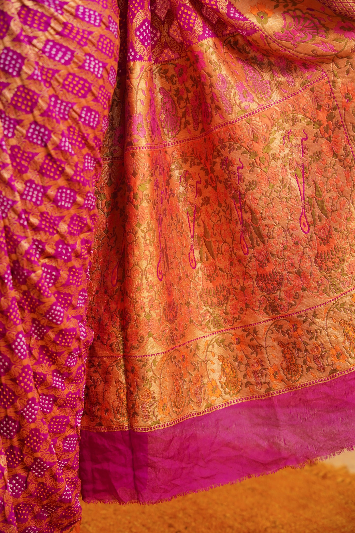 Rangrani Banarasi Bandhej Saree