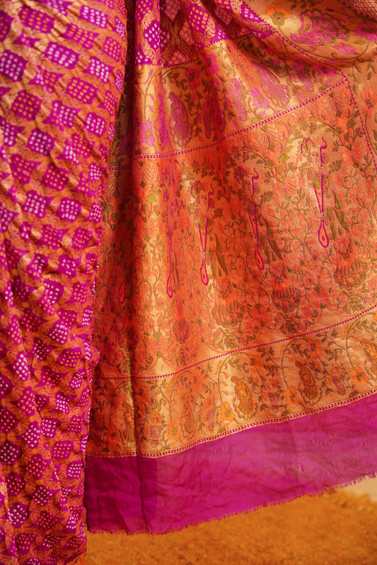 Rangrani Banarasi Bandhej Saree