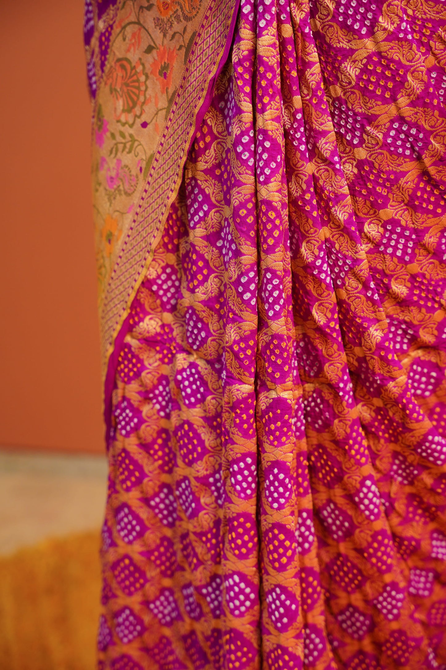 Rangrani Banarasi Bandhej Saree