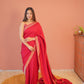 Laalima Classic Red Saree