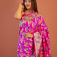 Fuchsia Meher Floral Saree