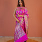 Fuchsia Meher Floral Saree