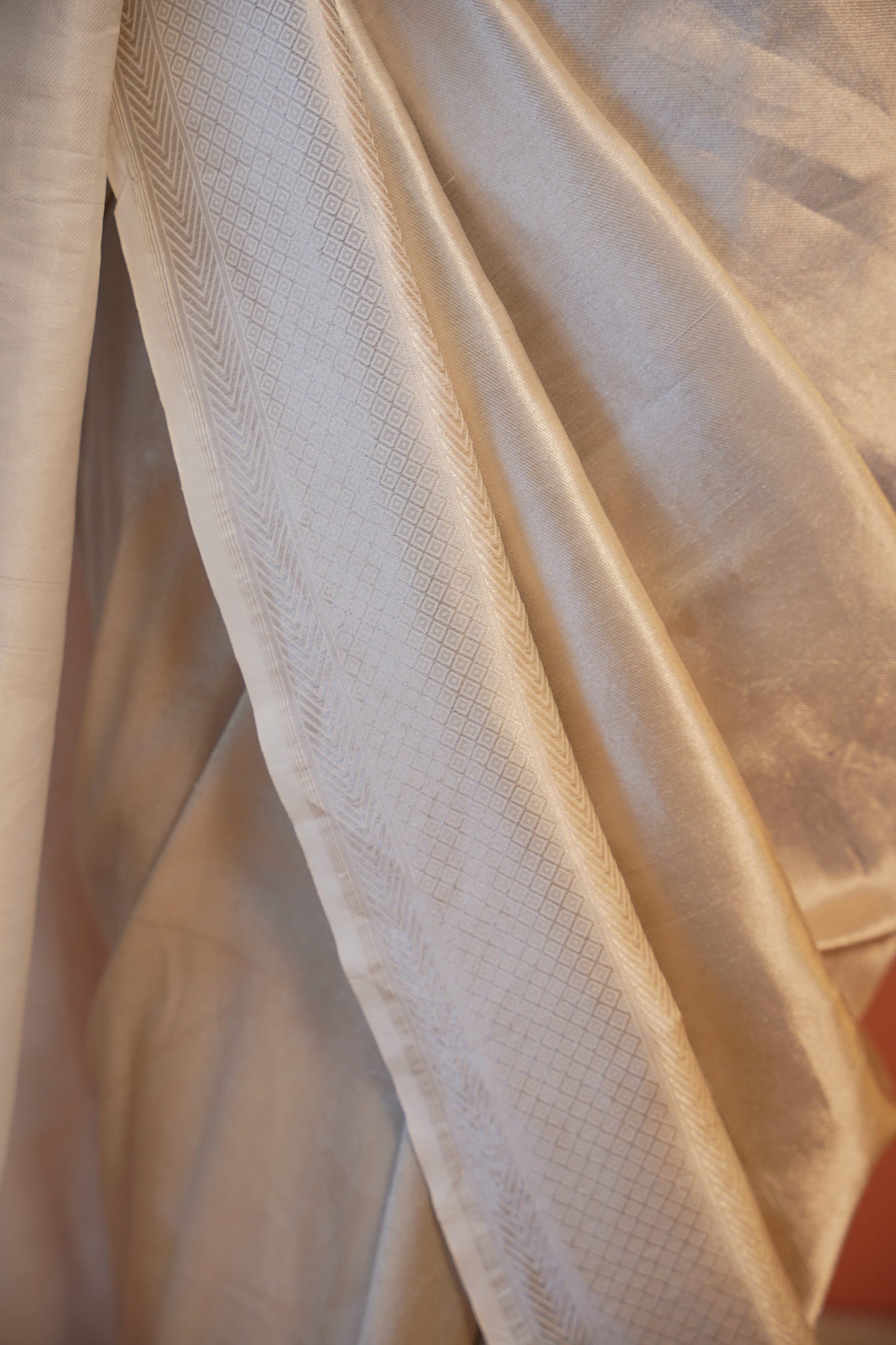 Chandrima Silver Satin Saree