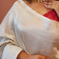 Chandrima Silver Satin Saree