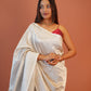 Chandrima Silver Satin Saree