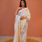 Gulbahar Ivory Floral Saree