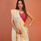 Heer Ivory Floral Banarasi Saree