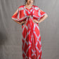 Ruby Organza Shibori Kaftan